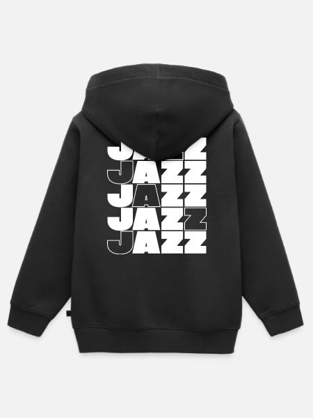 Jazz Grid Bold Typografie - Kinder Premium Organic Zip Hoodie - Schwarz