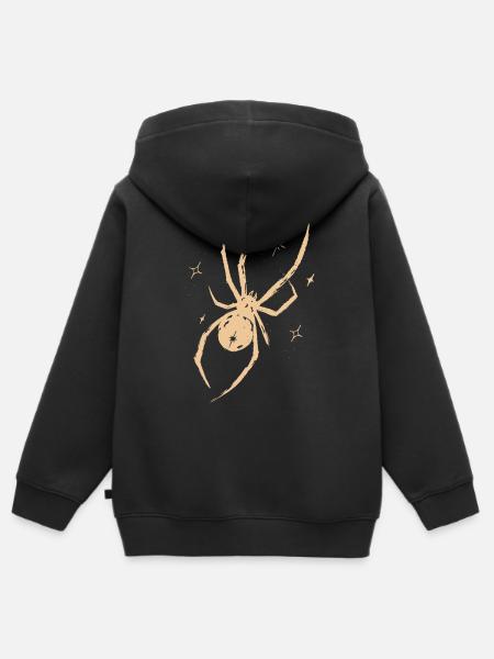 Spinne Celestial Natur - Kinder Premium Organic Zip Hoodie - Schwarz