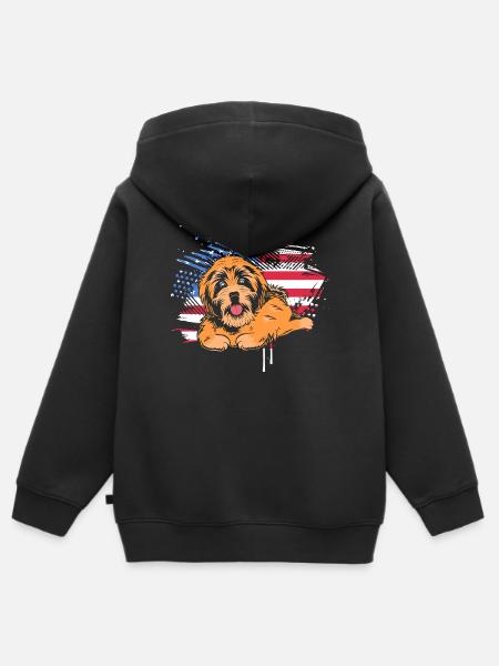 Havaneser - Kinder Premium Organic Zip Hoodie - Schwarz