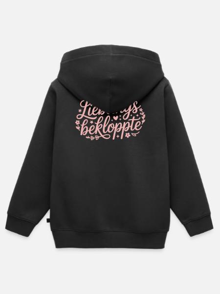 Bekloppte Freundin Geschenk - Kinder Premium Organic Zip Hoodie - Schwarz