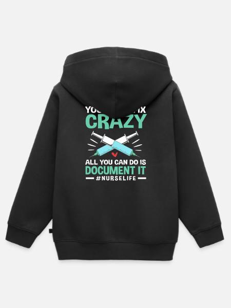 Notfall Krankenschwester Ambulanz - Kinder Premium Organic Zip Hoodie - Schwarz
