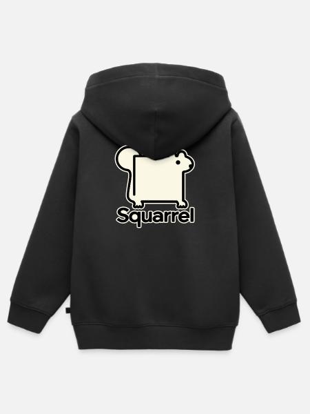 Eckhörnchen - Kinder Premium Organic Zip Hoodie - Schwarz