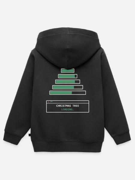 Christmas Tree Loading - Kinder Premium Organic Zip Hoodie - Schwarz