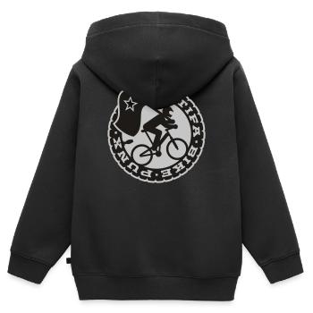 bike punks - Kinder Premium Organic Zip Hoodie - Schwarz - Hinten - AI Model Kid Male (0cm)