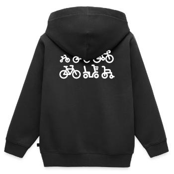 Evolution Radfahren Radrennen Rennrad Fahrrad - Kinder Premium Organic Zip Hoodie - Schwarz - Hinten - AI Model Kid Male (0cm)