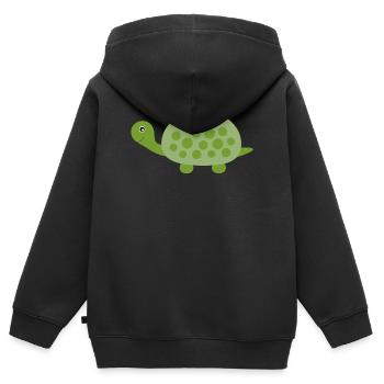Schildkröten Schildkröten - Kinder Premium Organic Zip Hoodie - Schwarz - Hinten - AI Model Kid Male (0cm)