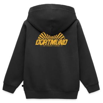 Dortmund International Fußball - Kinder Premium Organic Zip Hoodie - Schwarz - Hinten - AI Model Kid Male (0cm)