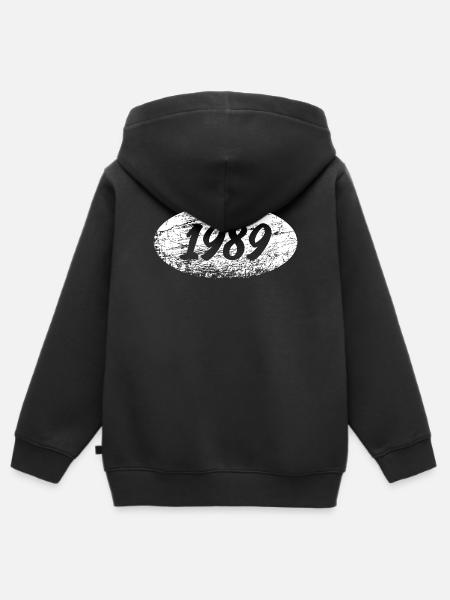 Freizeit 1989 - Kinder Premium Organic Zip Hoodie - Schwarz