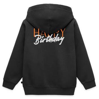 Happy Birthday - Kinder Premium Organic Zip Hoodie - Schwarz - Hinten - AI Model Kid Male (0cm)