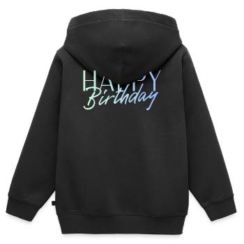 Bon anniversaire - Sweat Premium à capuche zippé enfant bio - noir - Dos - AI Model Kid Male (0cm)