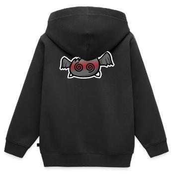 Fainted bat - Kids Premium Organic Zip-up Hoodie - black - Back - AI Model Kid Male (0cm)
