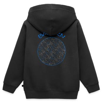 Bayern - Kinder Premium Organic Zip Hoodie - Schwarz - Hinten - AI Model Kid Male (0cm)