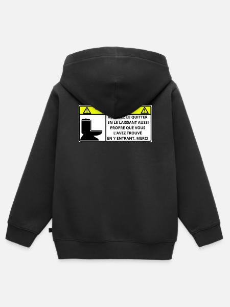 Raum - Kinder Premium Organic Zip Hoodie - Schwarz