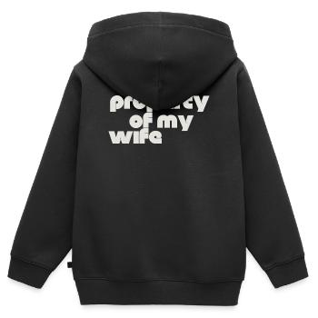 Propriété de ma femme - Sweat Premium à capuche zippé enfant bio - noir - Dos - AI Model Kid Male (0cm)