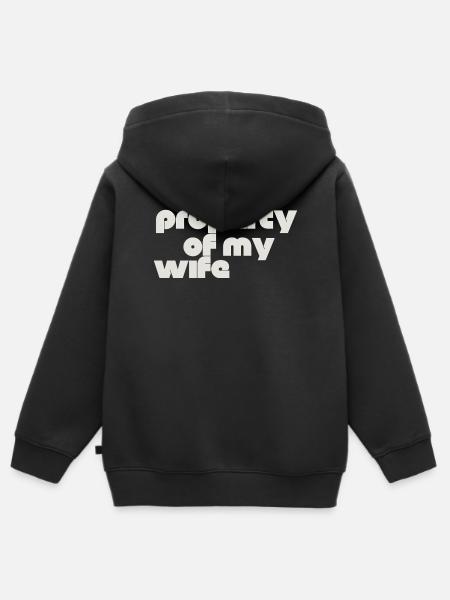 Eigentum meiner Frau - Kinder Premium Organic Zip Hoodie - Schwarz