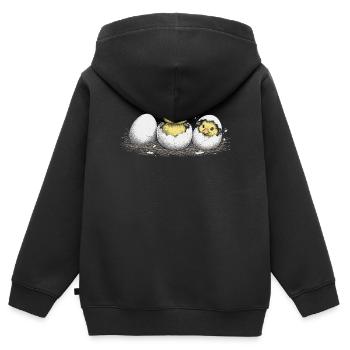 Caneton - Sweat Premium à capuche zippé enfant bio - noir - Dos - AI Model Kid Male (0cm)