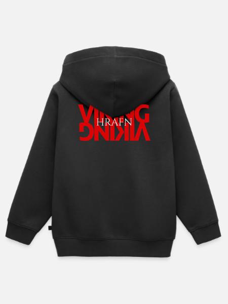 Wikinger HRAFN  - Kinder Premium Organic Zip Hoodie - Schwarz