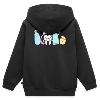 Receptionist Dentist - Kids Premium Organic Zip-up Hoodie - black - Back - AI Model Kid Male (0cm)