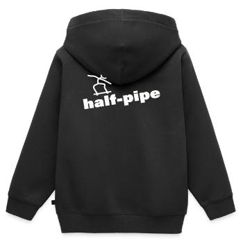 half pipe - Kids Premium Organic Zip-up Hoodie - black - Back - AI Model Kid Male (0cm)