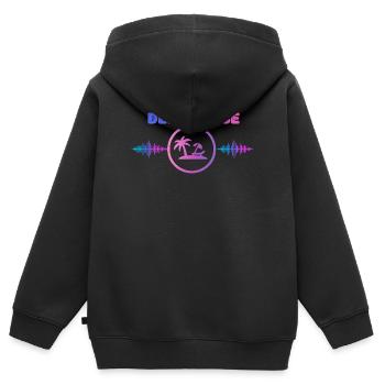 Deep House Vibes  - Kinder Premium Organic Zip Hoodie - Schwarz - Hinten - AI Model Kid Male (0cm)