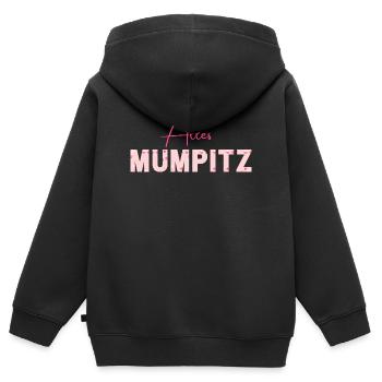 Alles Mumpitz - Wortschätze - vergessene Wörter - Kinder Premium Organic Zip Hoodie - Schwarz - Hinten - AI Model Kid Male (0cm)