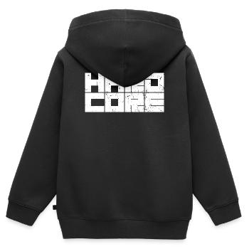 Hardcore - Kids Premium Organic Zip-up Hoodie - black - Back - AI Model Kid Male (0cm)