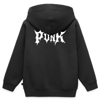 Punk-Gothic-Logo - Kinder Premium Organic Zip Hoodie - Schwarz - Hinten - AI Model Kid Male (0cm)