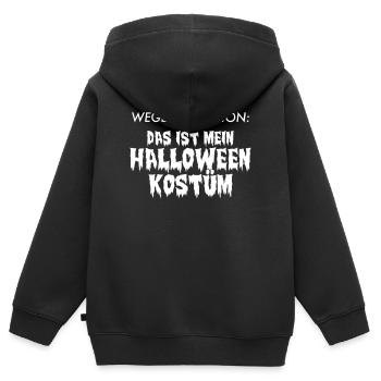 Wegen Inflation: Das ist mein Halloween Kostüm - Kinder Premium Organic Zip Hoodie - Schwarz - Hinten - AI Model Kid Male (0cm)