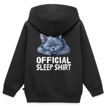 Offizielles Sleepshirt Russisch Russisch blau - Kinder Premium Organic Zip Hoodie - Schwarz - Hinten - AI Model Kid Male (0cm)