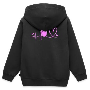 Nierenspender Spender Niere - Kinder Premium Organic Zip Hoodie - Schwarz - Hinten - AI Model Kid Male (0cm)