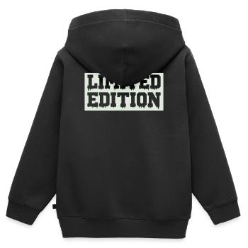 limited_edition - Sweat Premium à capuche zippé enfant bio - noir - Dos - AI Model Kid Male (0cm)