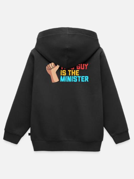 Pfarrer - Kinder Premium Organic Zip Hoodie - Schwarz