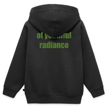 d’éclat de jeunesse - Sweat Premium à capuche zippé enfant bio - noir - Dos - AI Model Kid Male (0cm)