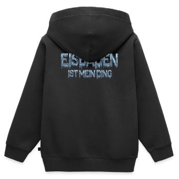 Les bains de glace, c’est mon truc - Sweat Premium à capuche zippé enfant bio - noir - Dos - AI Model Kid Male (0cm)