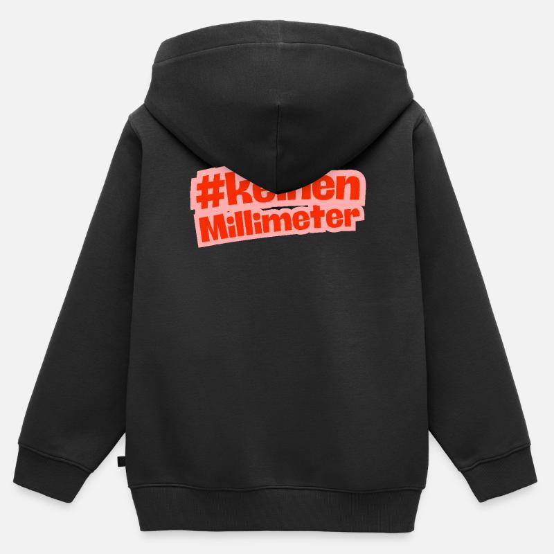 Aucun, pas un millimètre à droite - Sweat Premium à capuche zippé enfant bio - noir