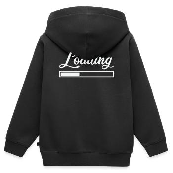 Loading - Kids Premium Organic Zip-up Hoodie - black - Back - AI Model Kid Male (0cm)