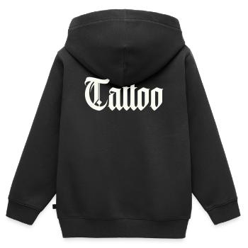 tattoo - Kinder Premium Organic Zip Hoodie - Schwarz - Hinten - AI Model Kid Male (0cm)