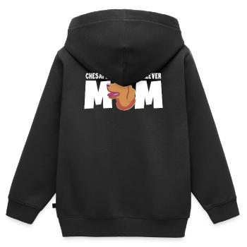 Retriever de la baie de Chesapeake - Sweat Premium à capuche zippé enfant bio - noir - Dos - AI Model Kid Male (0cm)