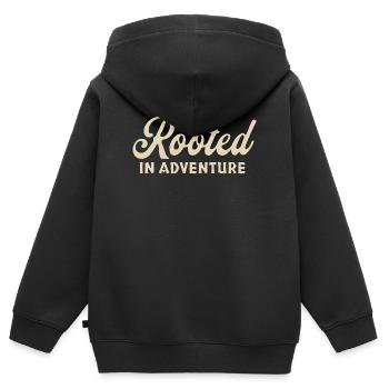 Ancré dans l’aventure - Sweat Premium à capuche zippé enfant bio - noir - Dos - AI Model Kid Male (0cm)