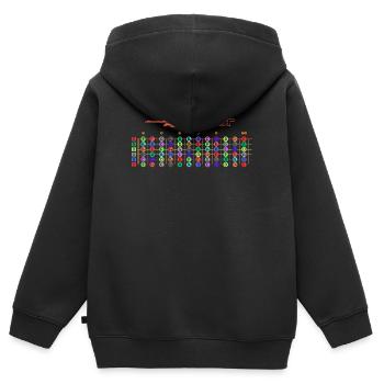 Guitar fretboard mirror - sounds - Kids Premium Organic Zip-up Hoodie - black - Back - AI Model Kid Male (0cm)