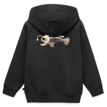 Frogfish - Kids Premium Organic Zip-up Hoodie - black - Back - AI Model Kid Male (0cm)