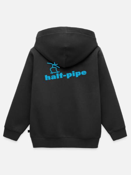 HALF PIPE - Kinder Premium Organic Zip Hoodie - Schwarz