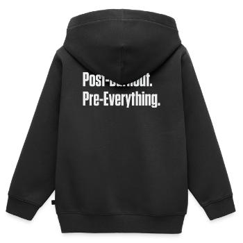 Post-Burnout, vor allem - Kinder Premium Organic Zip Hoodie - Schwarz - Hinten - AI Model Kid Male (0cm)