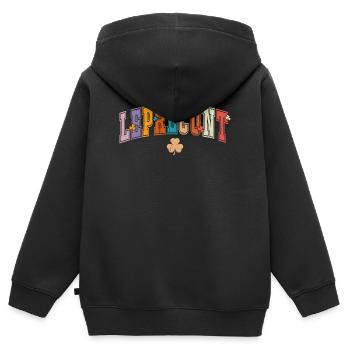 Leprechaun Regenbogen Leprecunt Geschenk - Kinder Premium Organic Zip Hoodie - Schwarz - Hinten - AI Model Kid Male (0cm)