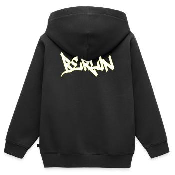 Berlin - Kinder Premium Organic Zip Hoodie - Schwarz - Hinten - AI Model Kid Male (0cm)