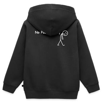 Heute kein Padel – lustiger Padelspieler - Kinder Premium Organic Zip Hoodie - Schwarz - Hinten - AI Model Kid Male (0cm)
