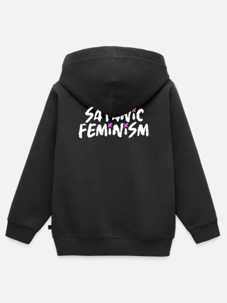Satanic Feminism – Dark Statement Feminismus - Kinder Premium Organic Zip Hoodie - Schwarz