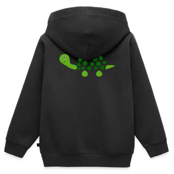 Schildkröten Schildkröten - Kinder Premium Organic Zip Hoodie - Schwarz - Hinten - AI Model Kid Male (0cm)