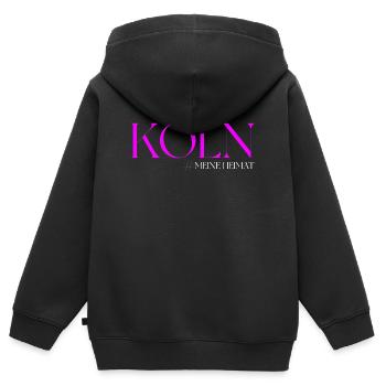 Köln meine Heimat - Kinder Premium Organic Zip Hoodie - Schwarz - Hinten - AI Model Kid Male (0cm)