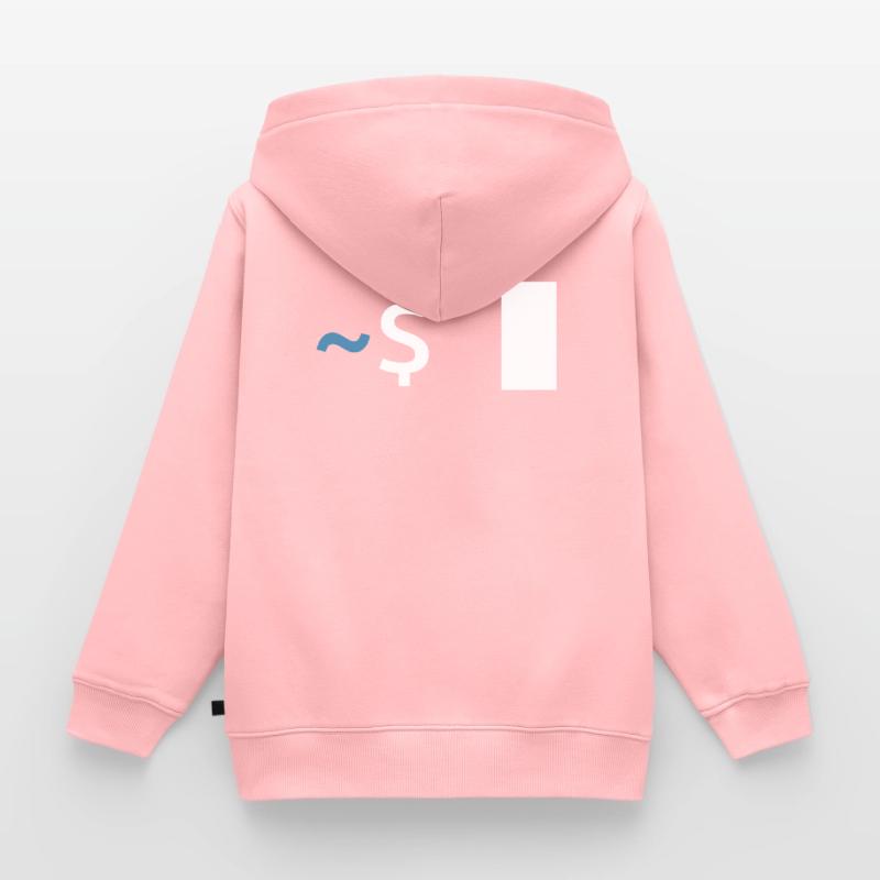 Linux Shell Command Kids Premium Organic Zip-up Hoodie